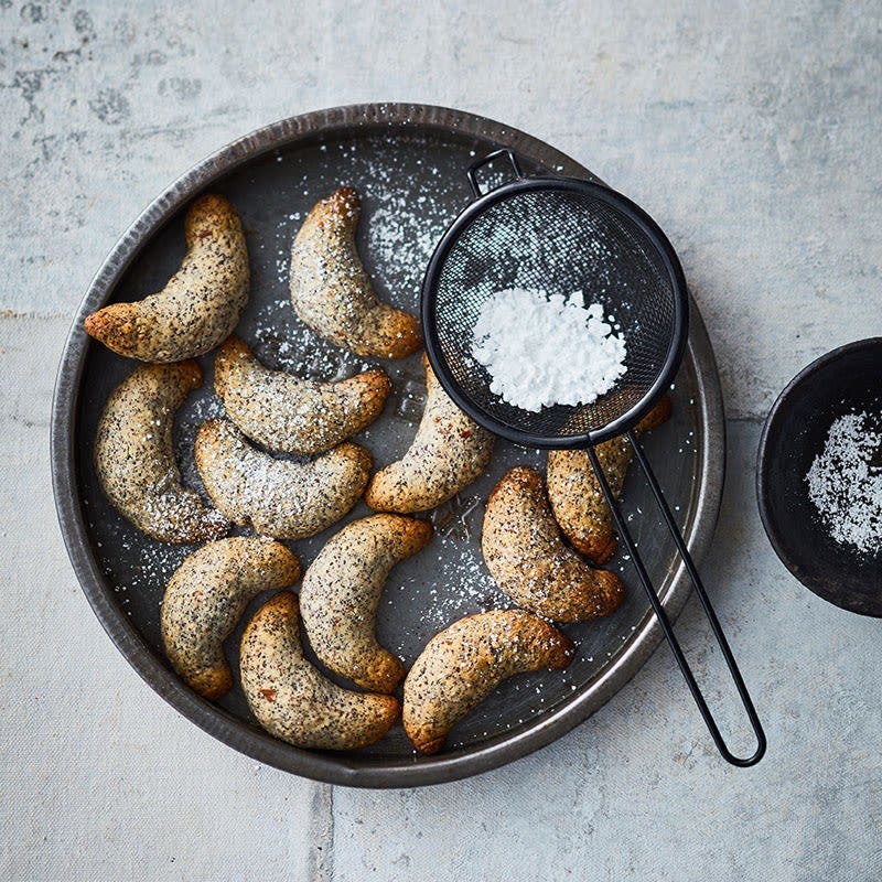 Vanillekipferl mit Mohn