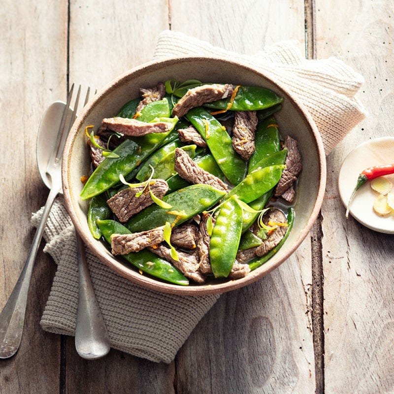 Bœuf sauté à l'orange