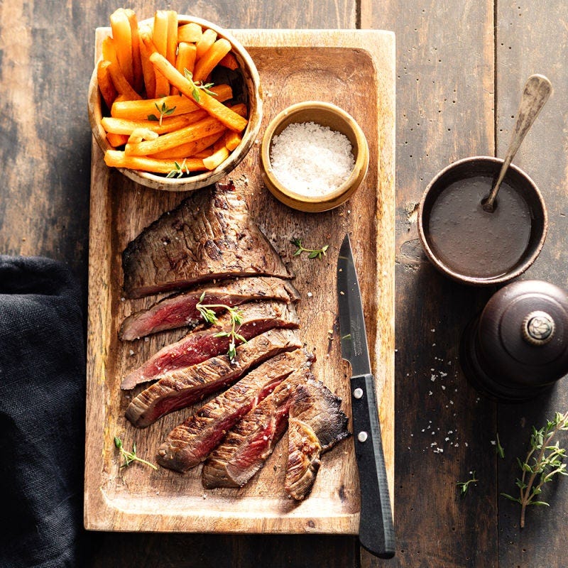 Boeuf au gingembre et frites de carottes