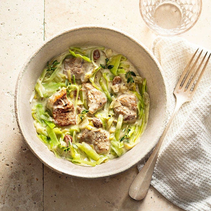 Sauté de veau aux poireaux