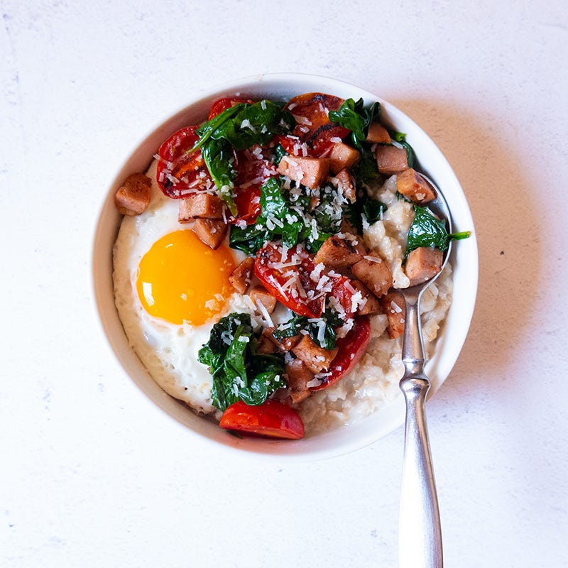 Photo of Savory Italian oatmeal breakfast bowl by WW