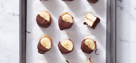 Bouchées glacées banane-choco