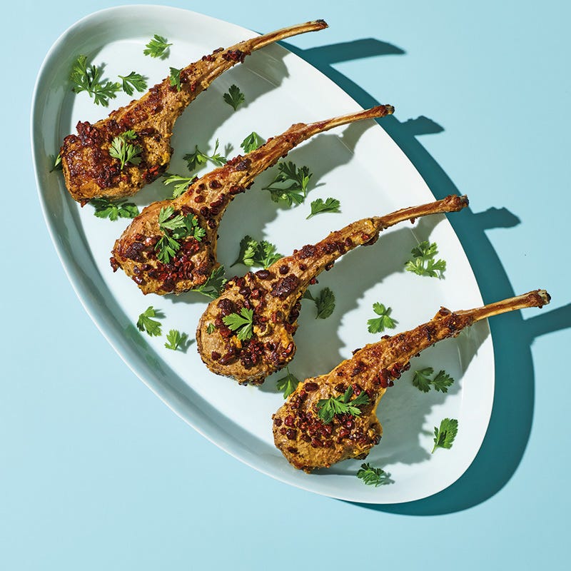 Lammkoteletts mit Kakaokruste