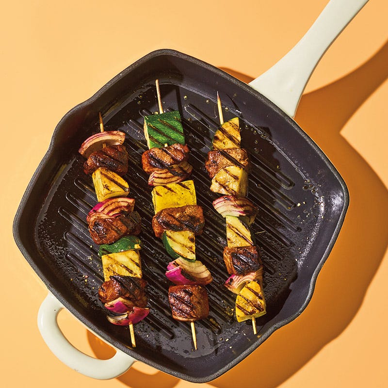 Schweinefiletspieße mit Schokomarinade