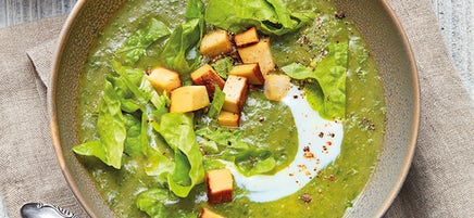 Soupe de salade au tofu