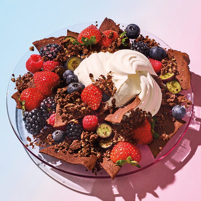 Schokonachos mit Quinoa-Bohnen-Clusters