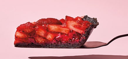 Erdbeerkuchen mit Schokoboden