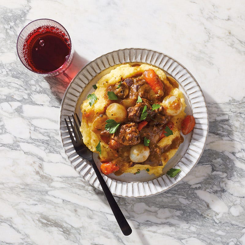 Rinderschmortopf mit Polenta