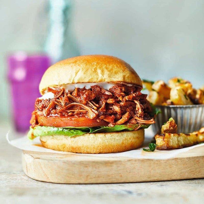 Photo de Hamburgers au jaque effiloché accompagnés de frites de céleri-rave par WW