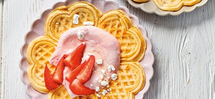 Gaufres de babeurre façon banana split