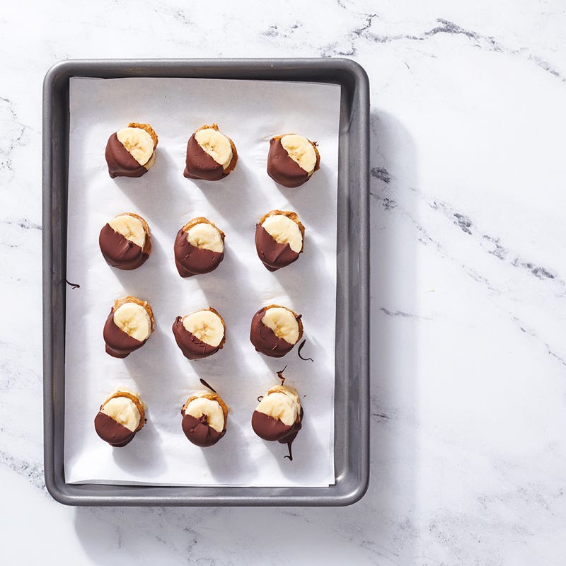Gefrorene Bananen-Schoko-Happen