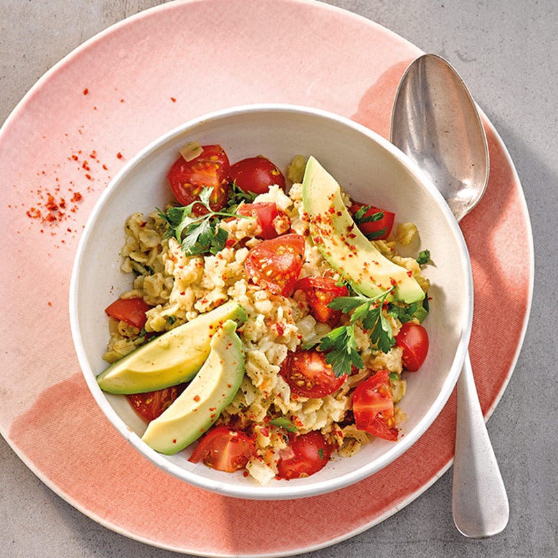 Herzhaftes Tomatenporridge