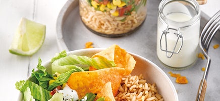 Salade de tacos et riz à emporter