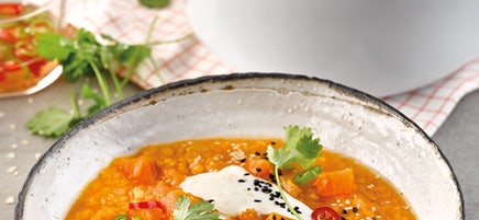 Soupe de patates douces au piment