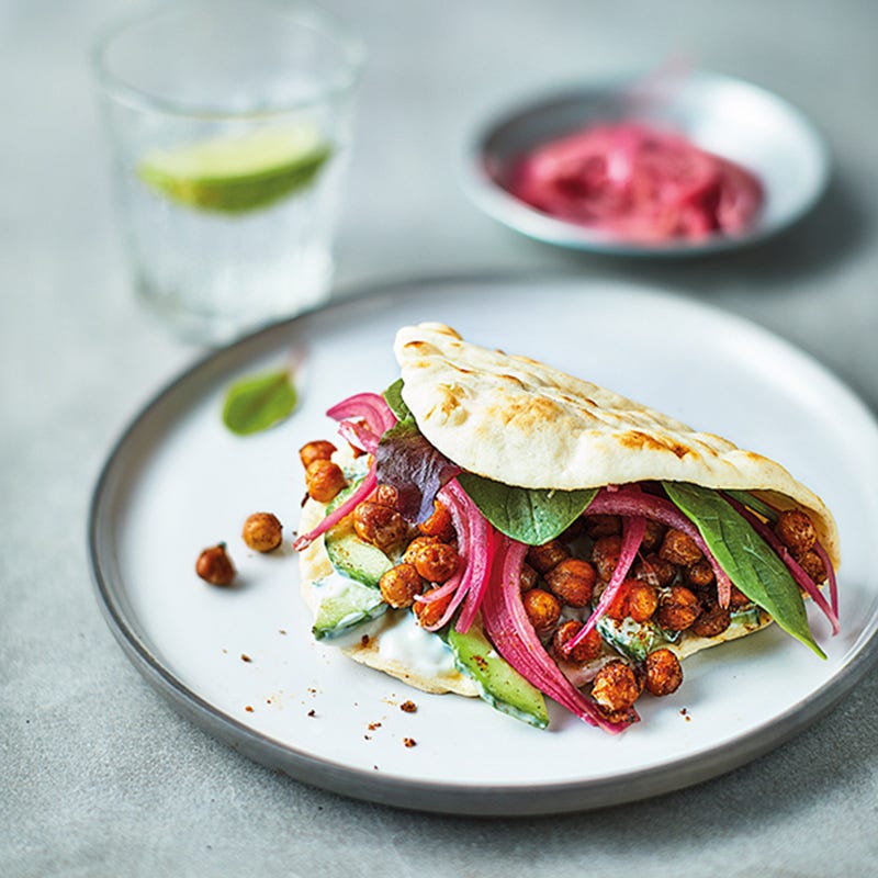 Veggie-Gyros mit gerösteten Kichererbsen