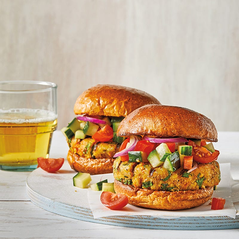 Kichererbsen-Reis-Burger