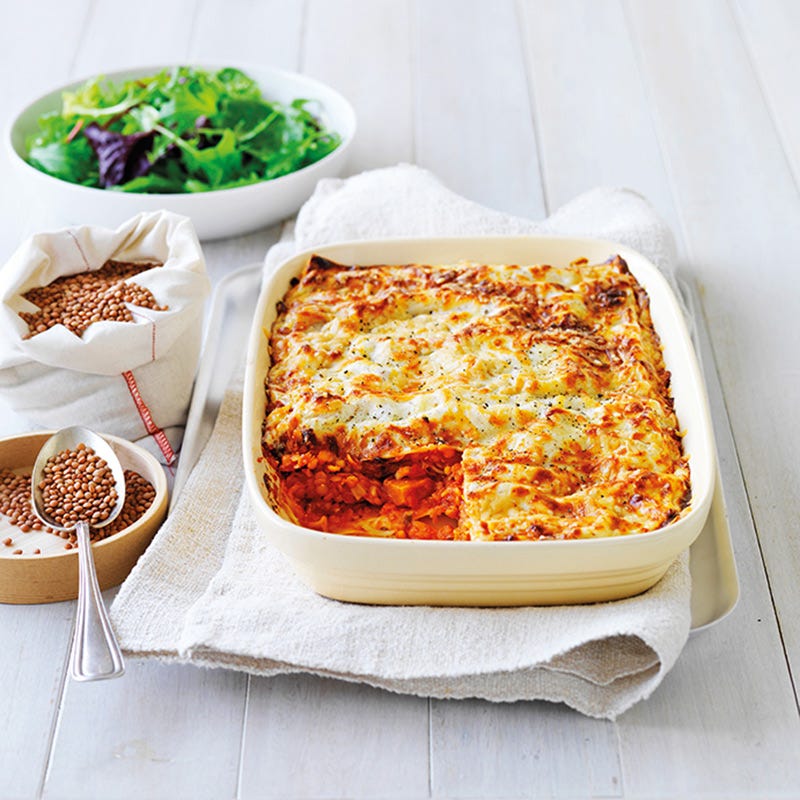 Linsen-Kürbis-Lasagne