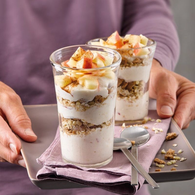 Foto van Appel-kaneelyoghurt in een glas door WW