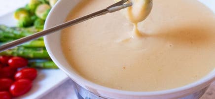 Warm cheese fondue