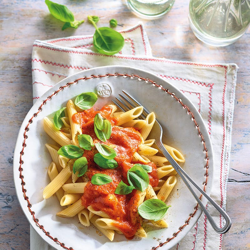 Pasta mit sommerlicher Tomatensauce