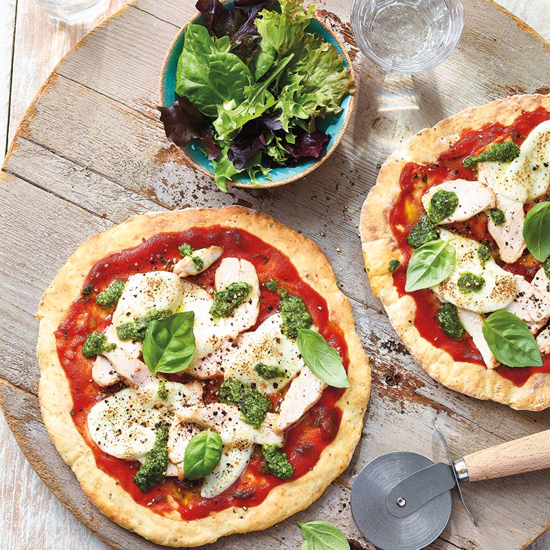 Pizza Pollo mit Pesto