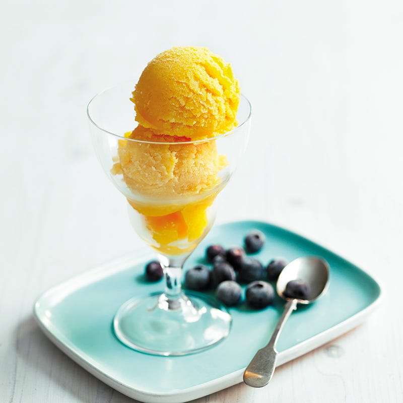Mango-Limetten-Sorbet