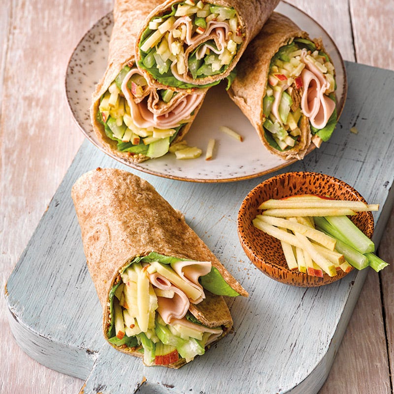 Geflügel-Apfel-Wraps mit Gouda