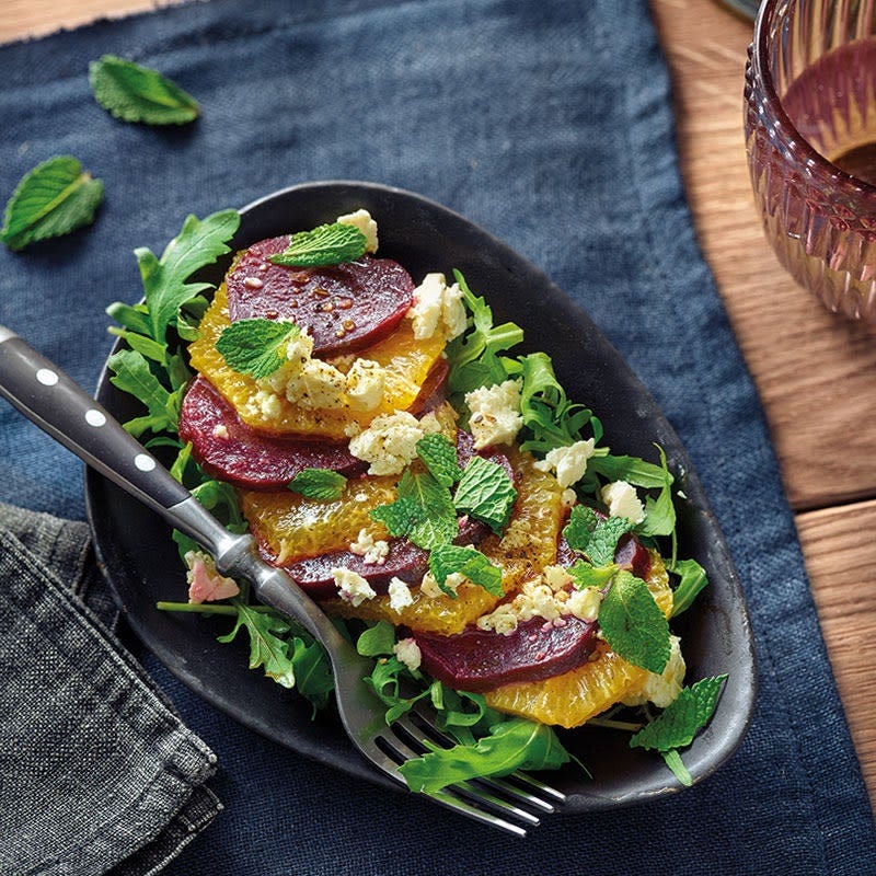 Rote-Bete-Salat mit Orange und Feta