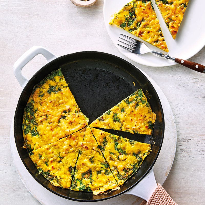 Spinat-Cheddar-Frittata