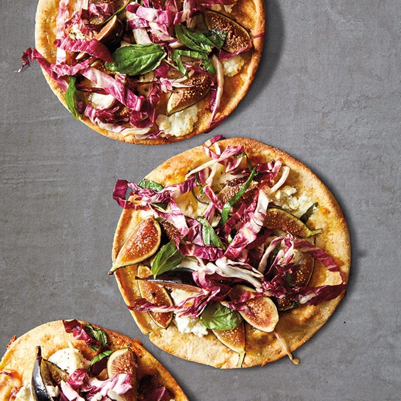 Ziegenkäse-Feigen-Pizza mit Radicchio