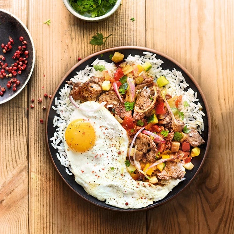 Photo de Bibimbap au bœuf et brunoise de légumes prise par WW