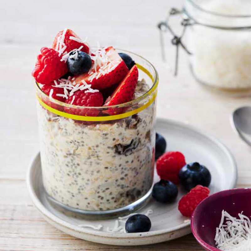 Coconut chia overnight oats