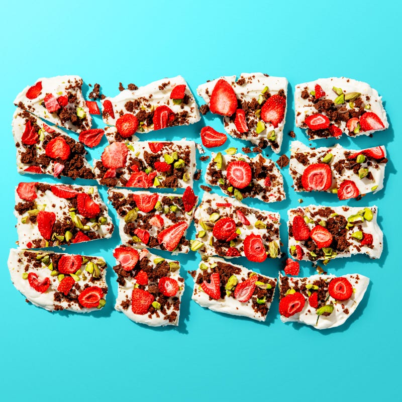 Photo of Strawberry-brownie frozen yogurt bark by WW