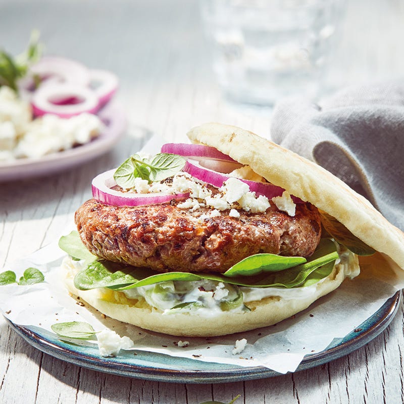 Greek-Style Cheeseburger