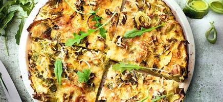 Quiche de pomme de terre et poireaux