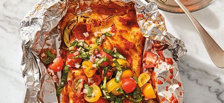 Gegrillte Lasagne-Päckchen
