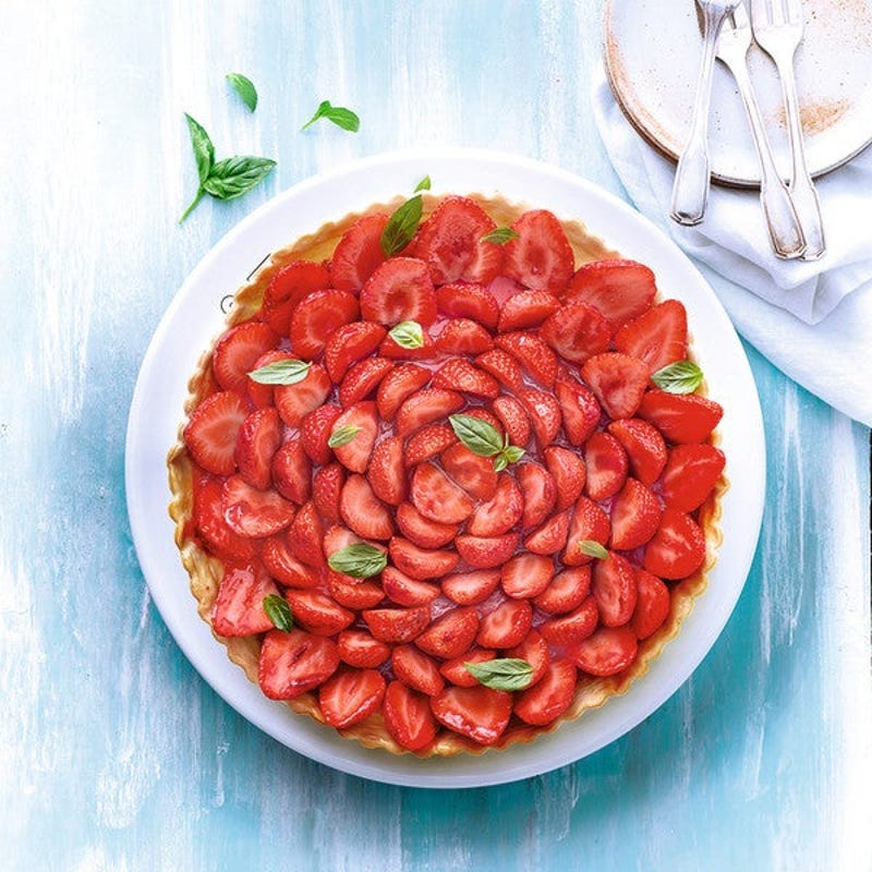 Photo de Tarte aux fraises et au basilic prise par WW