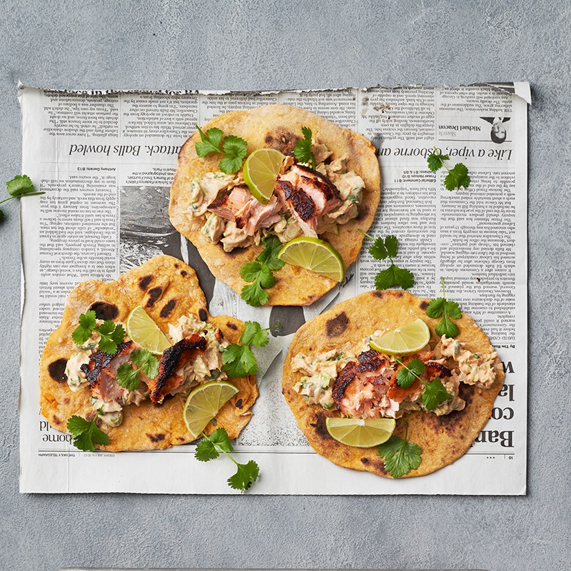 ViktVäktarna - Fisktacos med sotad lax och chipotleslaw