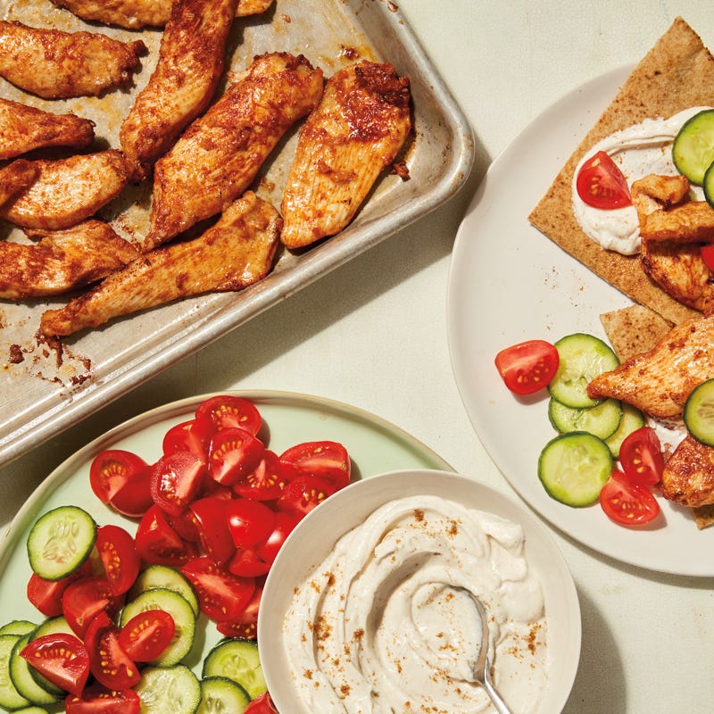 Sheet-pan chicken shawarma