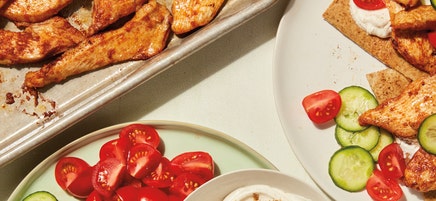Sheet-pan chicken shawarma