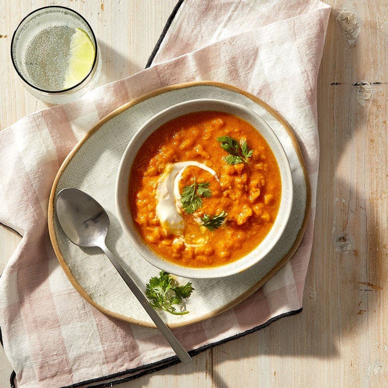 Photo of Curried Red Lentil & Pumpkin Soup by WW