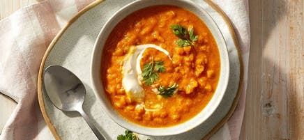 Curried Red Lentil & Pumpkin Soup