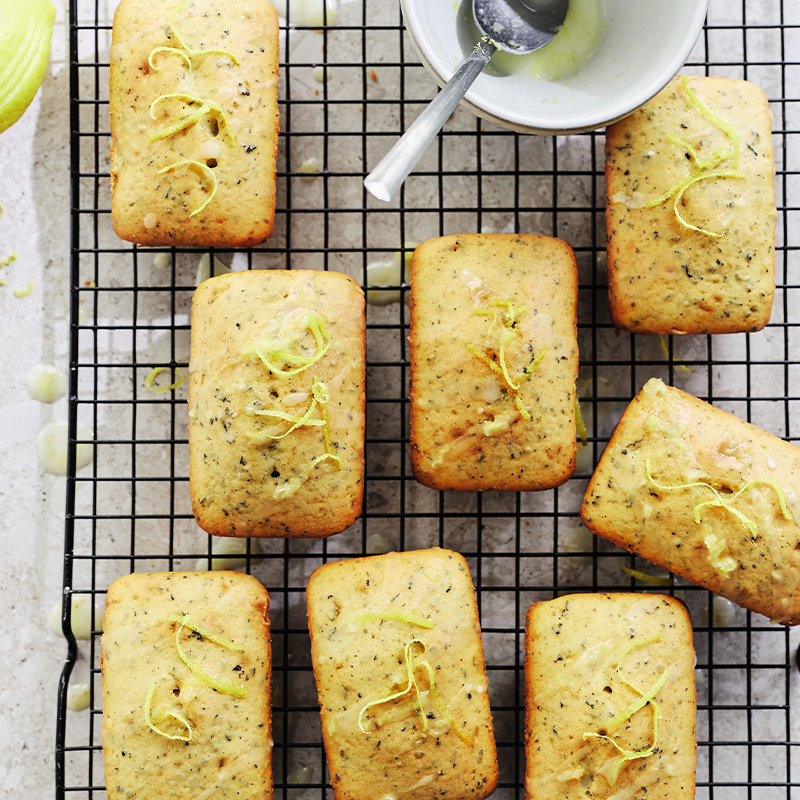 Lemon-glazed tea cakes