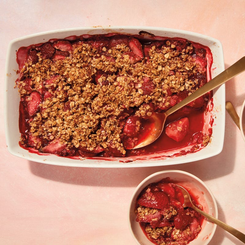 Strawberry-lavender crisp
