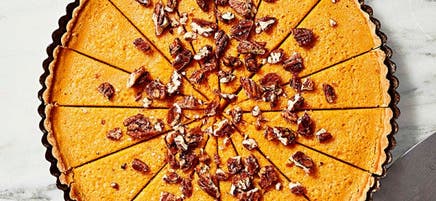 Butternut Squash Tart with Candied Pecans