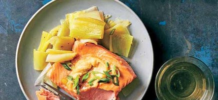Saumon à la tombée de poireaux et au beurre de miso à l’autocuiseur Instant Pot