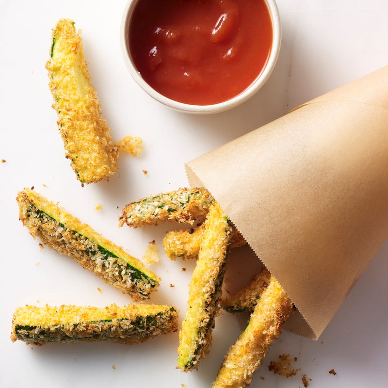 Foto van Courgettefrietjes met parmezaanse kaas door WW