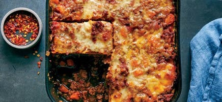 Lasagnes de patates douces à la dinde