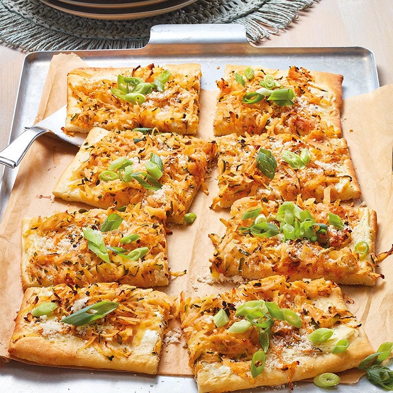 Kartoffel-Zucchini-Pizza