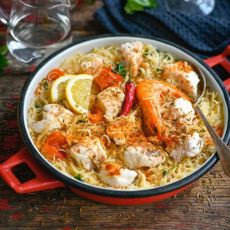 Fideuà aux fruits de mer